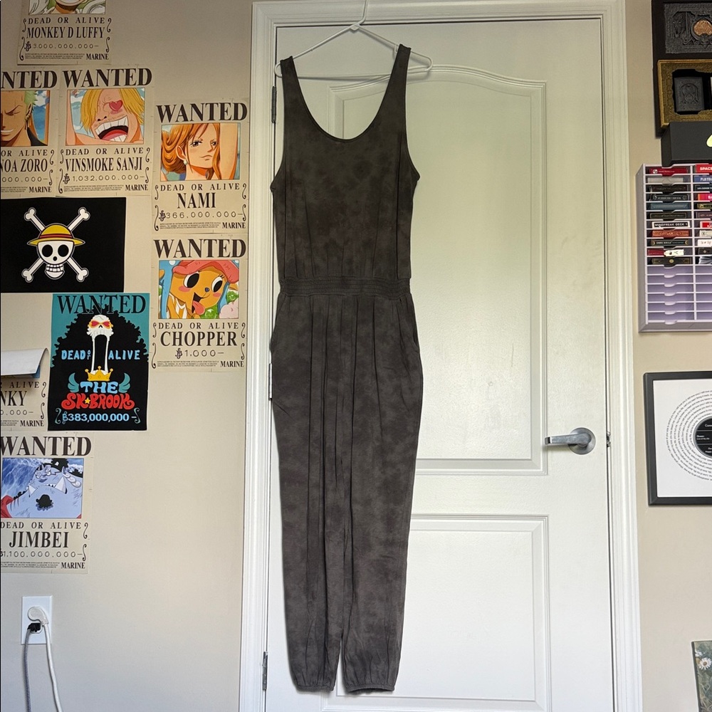 aerie Gray Sleeveless Jumpsuit